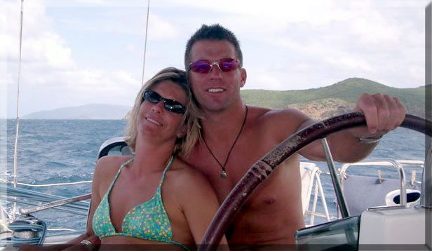 Kristin and Andy on a sailing adventure